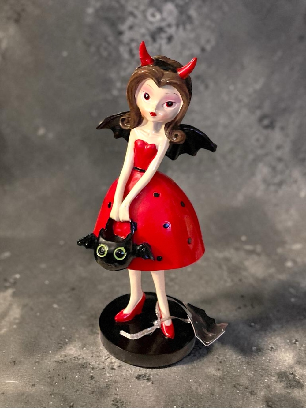New red polka dot bat wing Halloween decoration girl